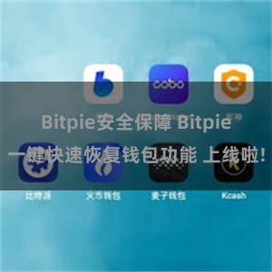 Bitpie安全保障 Bitpie一键快速恢复钱包功能 上线啦!